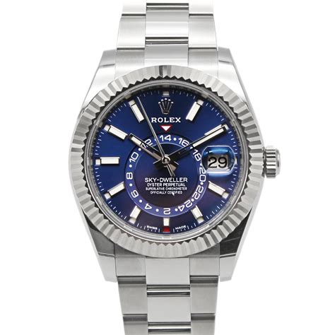 rolex oyster perpetual sky dweller blue|rolex sky dweller watch price.